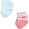 imageLuvable Friends Baby Newborn and Baby Terry SocksCoral Mint Aztec