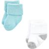 imageLuvable Friends Baby Newborn and Baby Terry SocksMint Navy Stripes 12pack