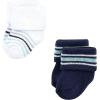 imageLuvable Friends Baby Newborn and Baby Terry SocksMint Navy Stripes 12pack
