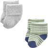 imageLuvable Friends Baby Newborn and Baby Terry SocksOrange Blue Aztec