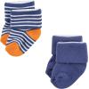imageLuvable Friends Baby Newborn and Baby Terry SocksOrange Blue Aztec