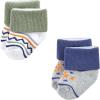 imageLuvable Friends Baby Newborn and Baby Terry SocksOrange Blue Aztec