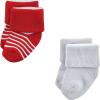 imageLuvable Friends Baby Newborn and Baby Terry SocksRed Navy Sneakers 12pack