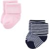 imageLuvable Friends Baby Newborn and Baby Terry SocksStripe Ballet 12pack