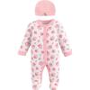 imageLuvable Friends Baby Girls Cotton Preemie Sleep and Play and CapFloral