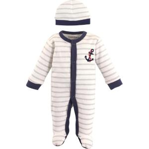 imageLuvable Friends Baby Girls Cotton Preemie Sleep and Play and CapAnchor