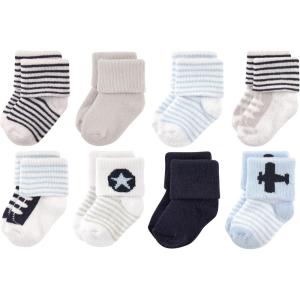 imageLuvable Friends Baby Newborn and Baby Terry SocksAirplane 8pack