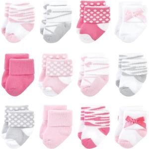 imageLuvable Friends Baby Newborn and Baby Terry SocksBallet 12pack