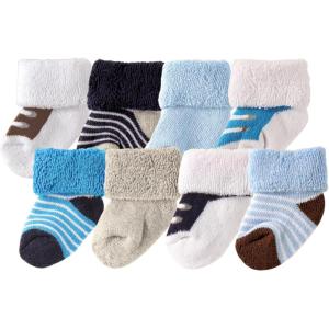 imageLuvable Friends Baby Newborn and Baby Terry SocksBlue Brown