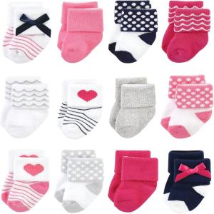 imageLuvable Friends Baby Newborn and Baby Terry SocksBows