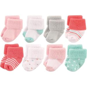 imageLuvable Friends Baby Newborn and Baby Terry SocksCoral Dot
