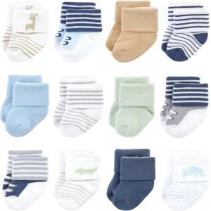 imageLuvable Friends Baby Newborn and Baby Terry SocksSafari 12pack