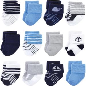 imageLuvable Friends Baby Newborn and Baby Terry SocksWhale 12pack