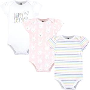 imageLuvable Friends Hudson Baby Bodysuits 3pkBlossom Bunny Pink