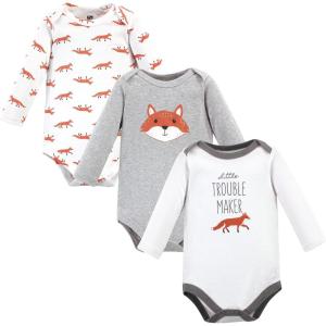imageLuvable Friends Hudson Baby Bodysuits 3pkFoxy Gray