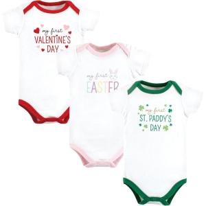 imageLuvable Friends Hudson Baby Bodysuits 3pkGirl Valentine Easter