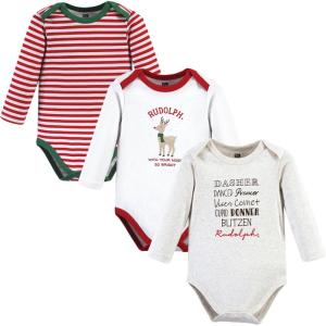 imageLuvable Friends Hudson Baby Bodysuits 3pkHoliday Reindeer
