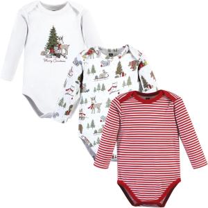 imageLuvable Friends Hudson Baby Bodysuits 3pkHoliday Woods
