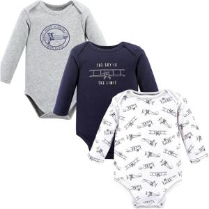 imageLuvable Friends Hudson Baby Bodysuits 3pkSkybound Grey