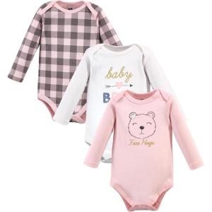 imageLuvable Friends Hudson Baby Bodysuits 3pkSweet Pink Cub