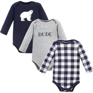 imageLuvable Friends Hudson Baby Bodysuits 3pkWinter White