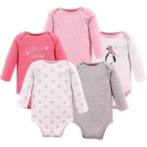 imageLuvable Friends Hudson Baby Bodysuits 5pkBallet Penguin