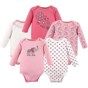 imageLuvable Friends Hudson Baby Bodysuits 5pkBoho Elephant Print