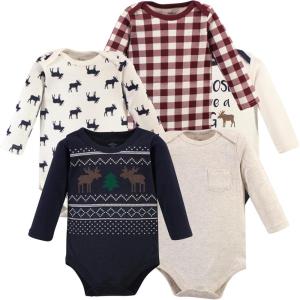 imageLuvable Friends Hudson Baby Bodysuits 5pkForest Moose Sweater