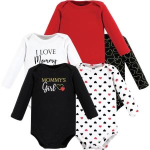 imageLuvable Friends Hudson Baby Bodysuits 5pkGirl Mom Red and Black