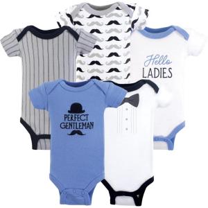 imageLuvable Friends Hudson Baby Preemie Bodysuit 5pkLittle Gentleman Hat