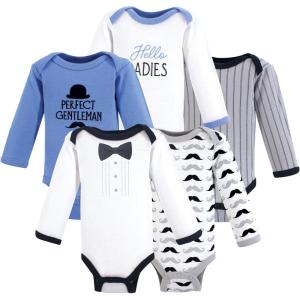 imageLuvable Friends Hudson Baby Preemie Bodysuit 5pkLittle Gentleman Mustache
