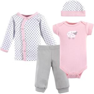 imageLuvable Friends babygirls Cotton Preemie Layette SetPink Sheep