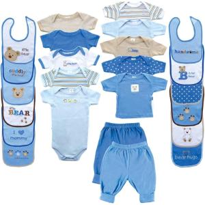imageLuvable Friends Unisex Baby Layette Gift CubeBlue Bear