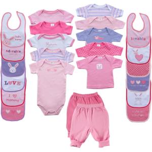 imageLuvable Friends Unisex Baby Layette Gift CubePink Bunny