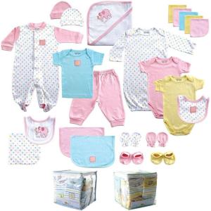 imageLuvable Friends Unisex Baby Layette Gift CubePink Elephant