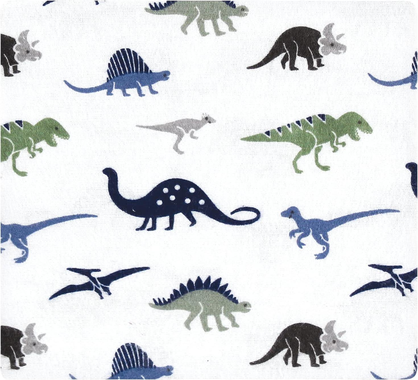 imageLuvable Friends Hudson Baby Flannel Receiving Blankets 7pkBlue Green Dinosaurs