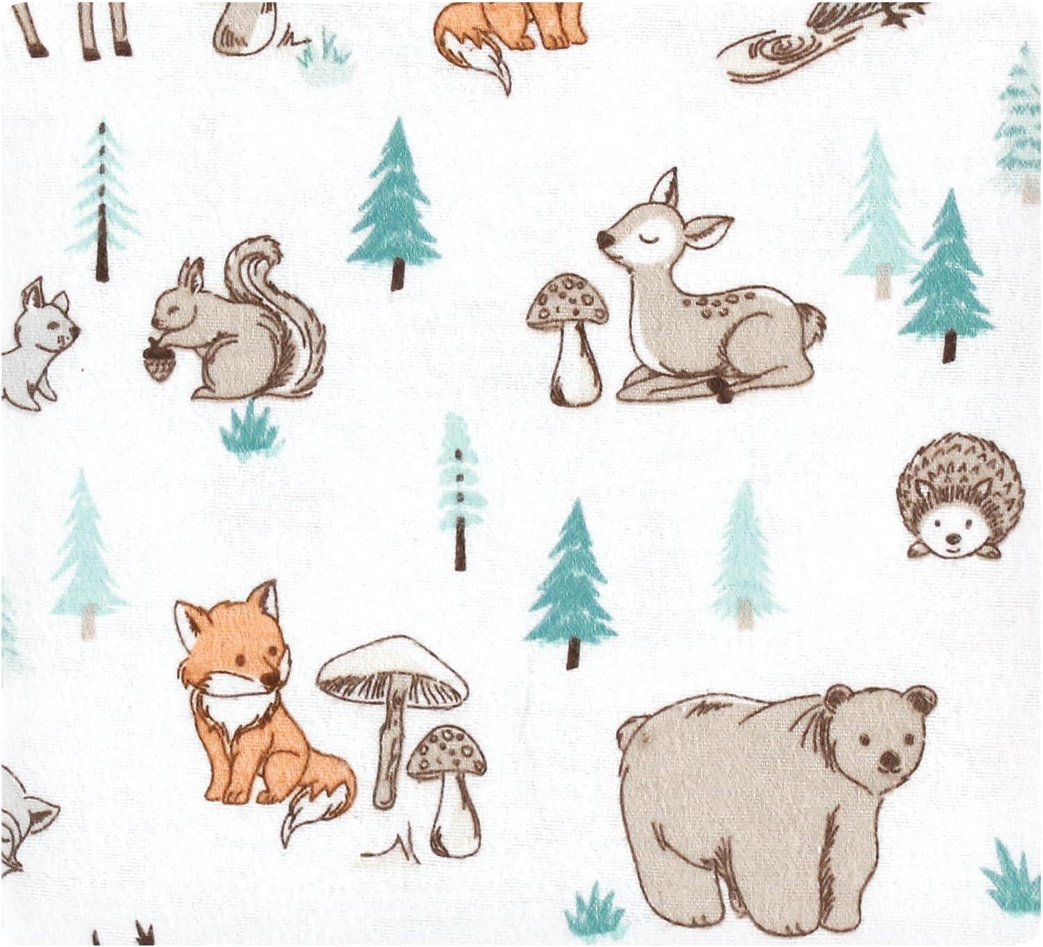 imageLuvable Friends Hudson Baby Flannel Receiving Blankets 7pkForest Animal Friends