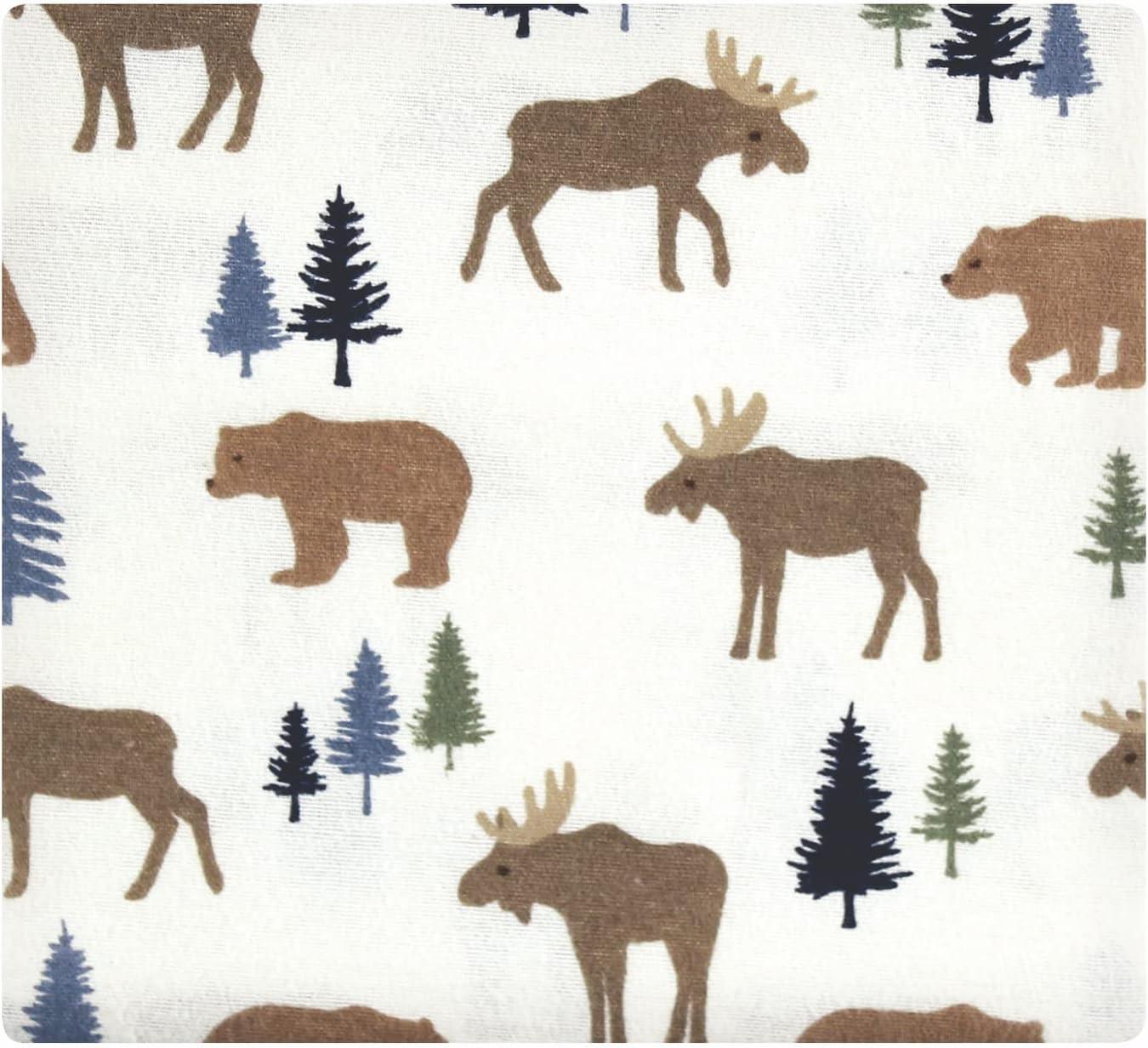 imageLuvable Friends Hudson Baby Flannel Receiving Blankets 7pkForest Bear Blue