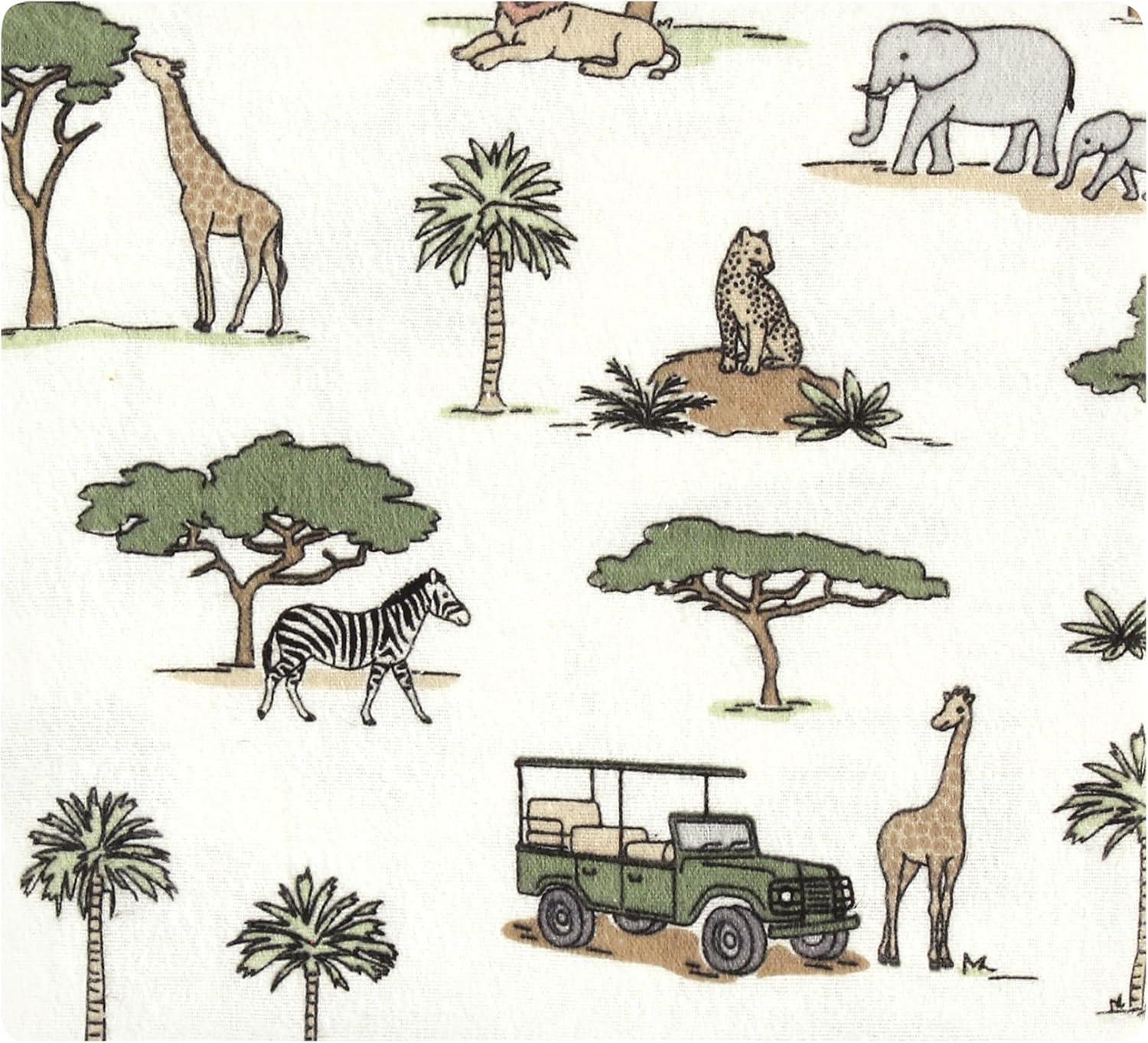 imageLuvable Friends Hudson Baby Flannel Receiving Blankets 7pkJungle Safari