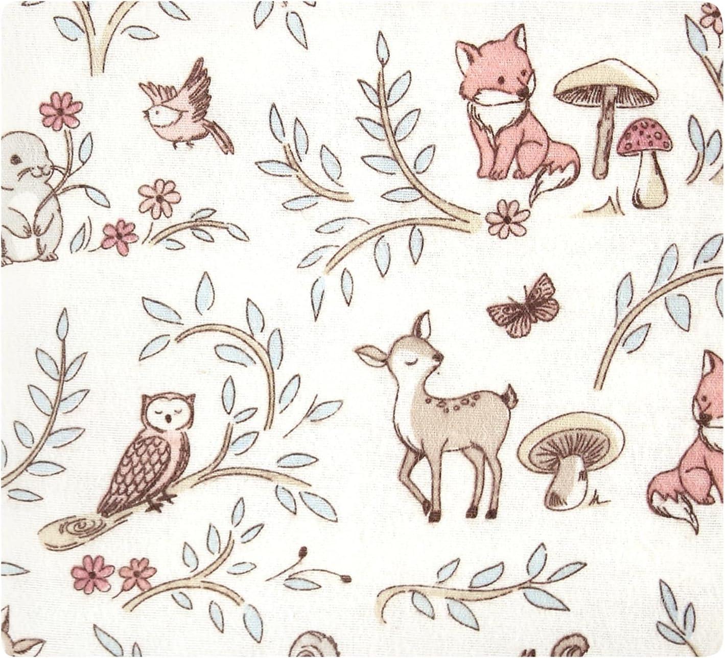 imageLuvable Friends Hudson Baby Flannel Receiving Blankets 7pkPink Forest Friends