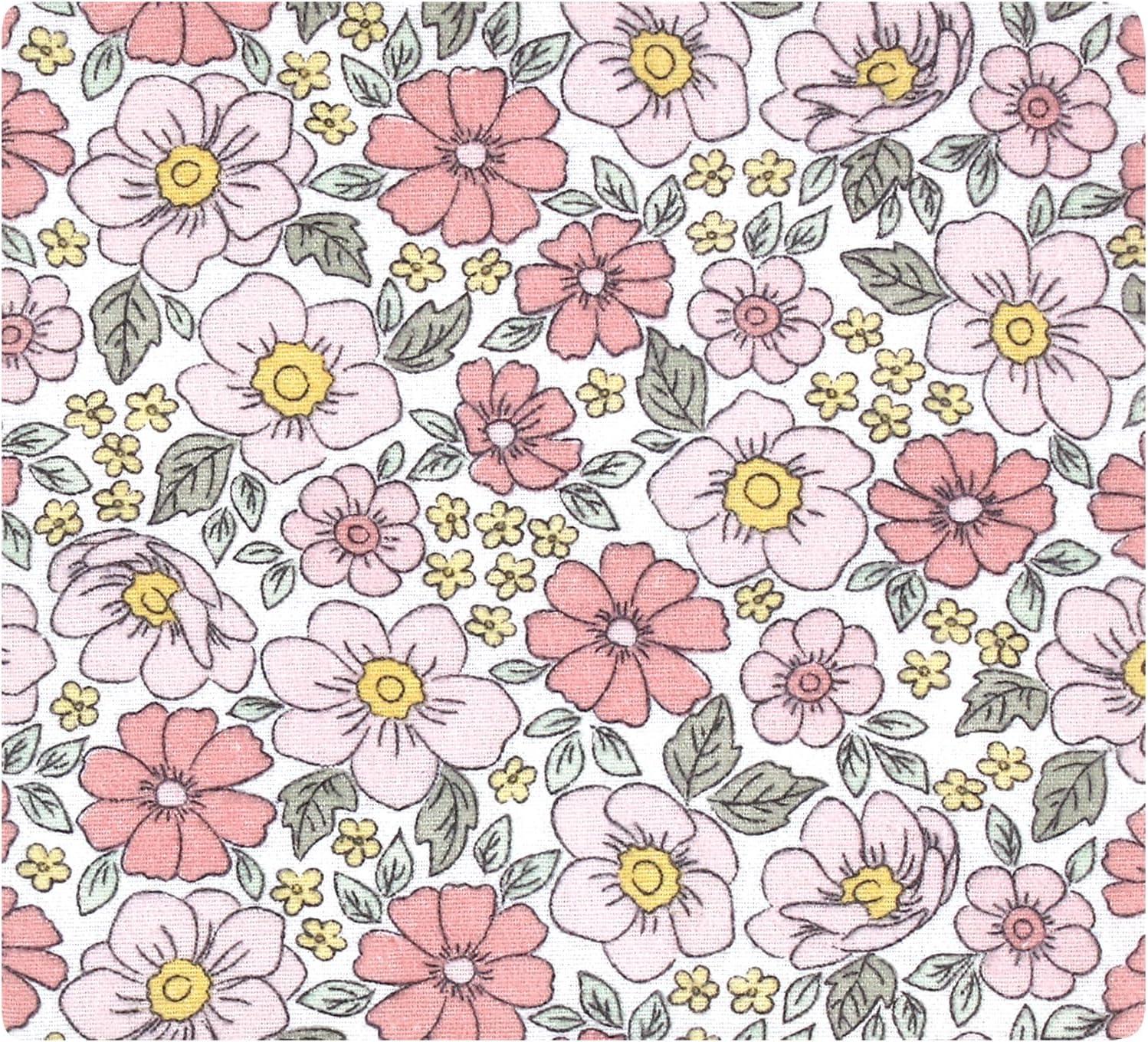 imageLuvable Friends Hudson Baby Flannel Receiving Blankets 7pkPink Yellow Floral