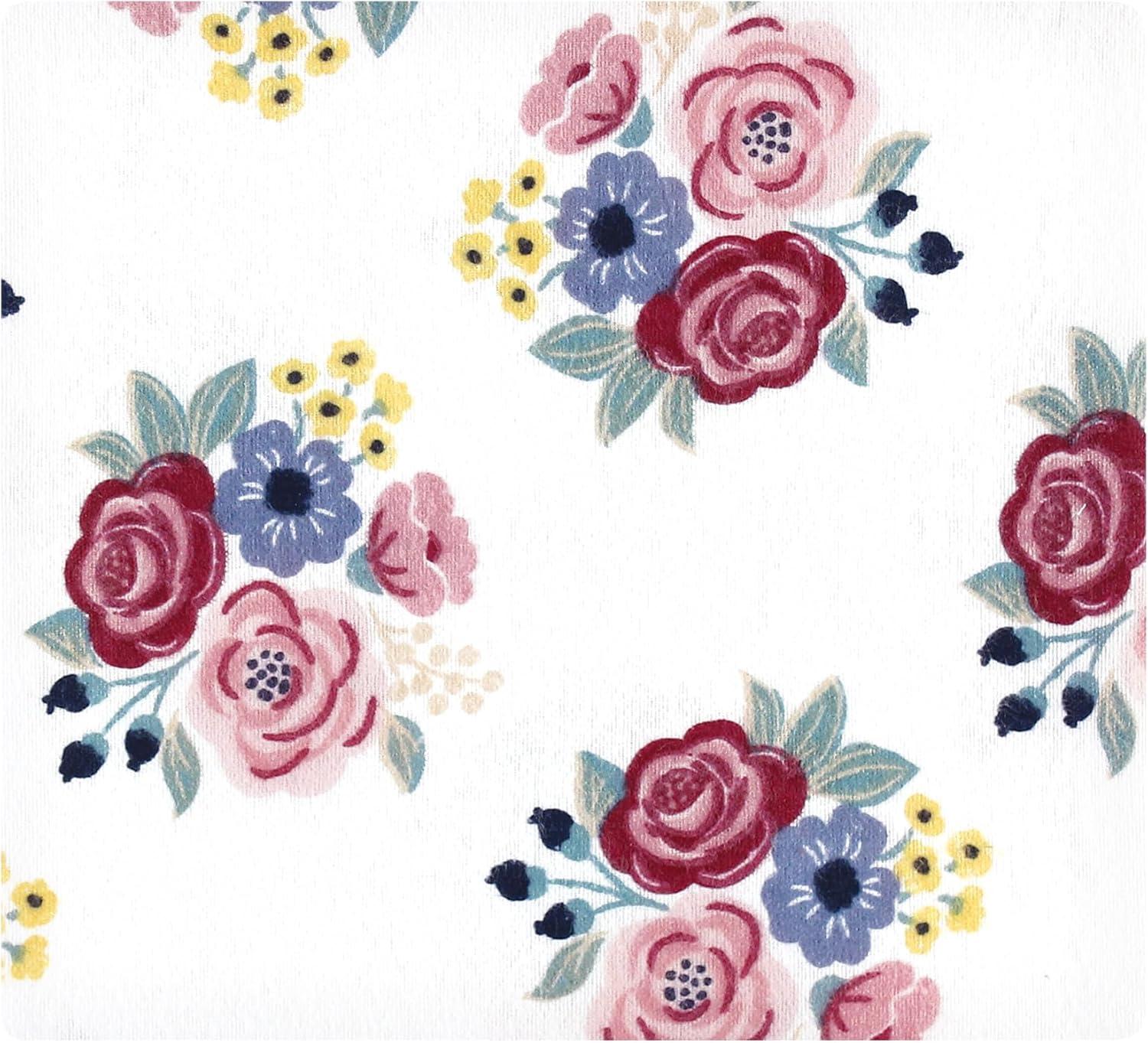 imageLuvable Friends Hudson Baby Flannel Receiving Blankets 7pkRose Navy Bloom