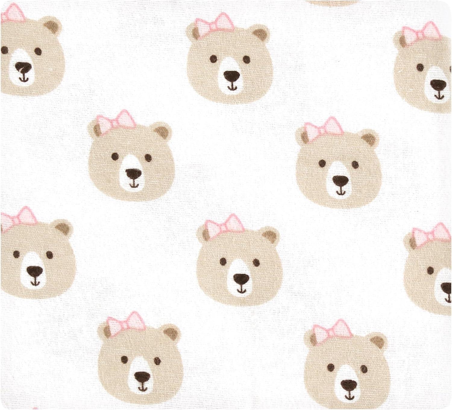 imageLuvable Friends Hudson Baby Flannel Receiving Blankets 7pkRosy Taupe Bear