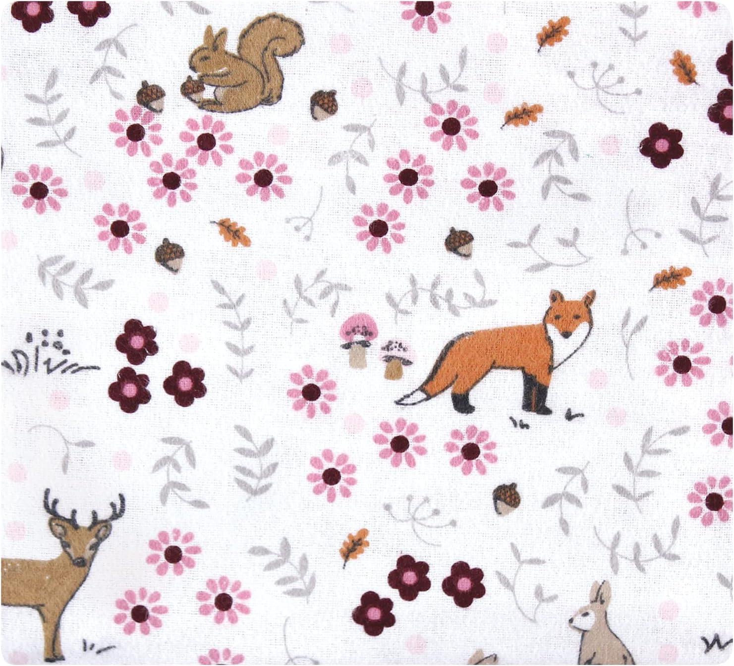 imageLuvable Friends Little Treasure Flannel Receiving Blankets 7pkForest Woodland Floral