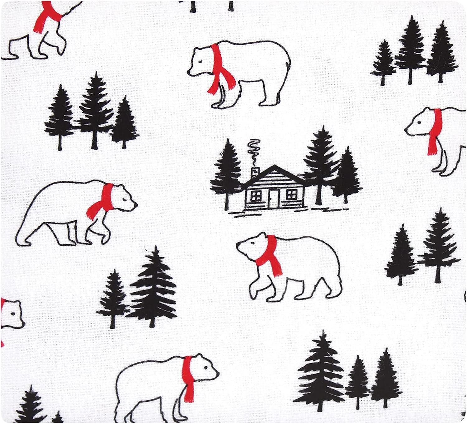 imageLuvable Friends Little Treasure Flannel Receiving Blankets 7pkPlaid Bear