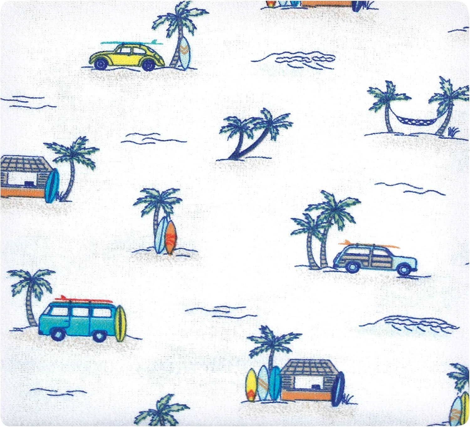 imageLuvable Friends Little Treasure Flannel Receiving Blankets 7pkSurf