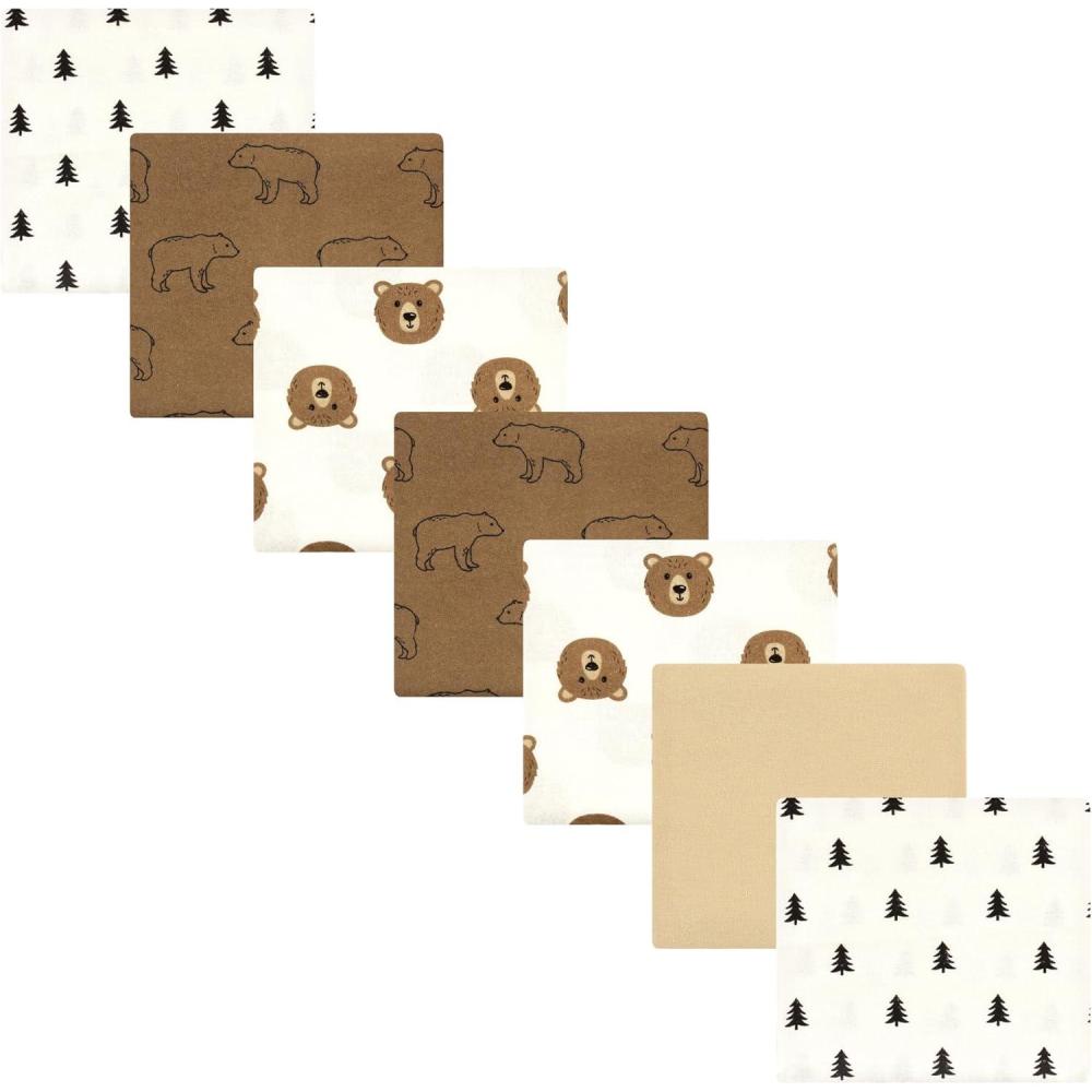 imageLuvable Friends Hudson Baby Flannel Receiving Blankets 7pkForest Bear