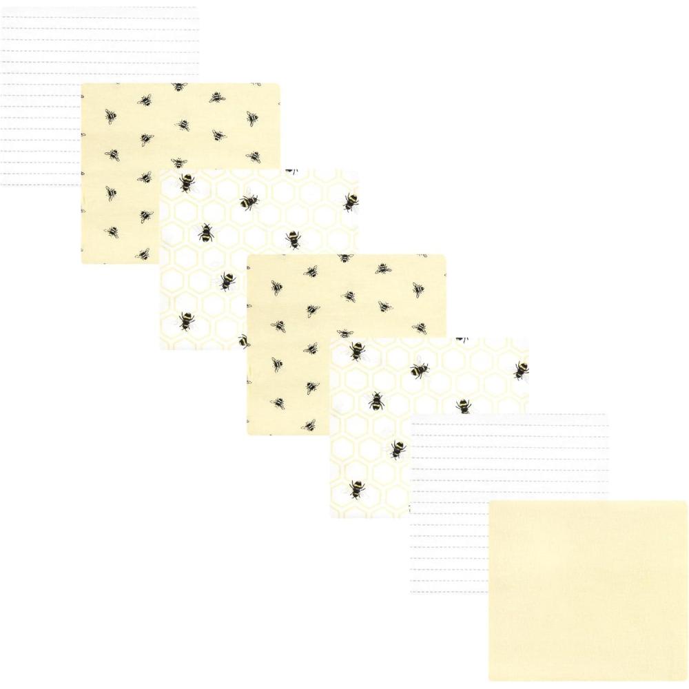 imageLuvable Friends Hudson Baby Flannel Receiving Blankets 7pkGolden Bees