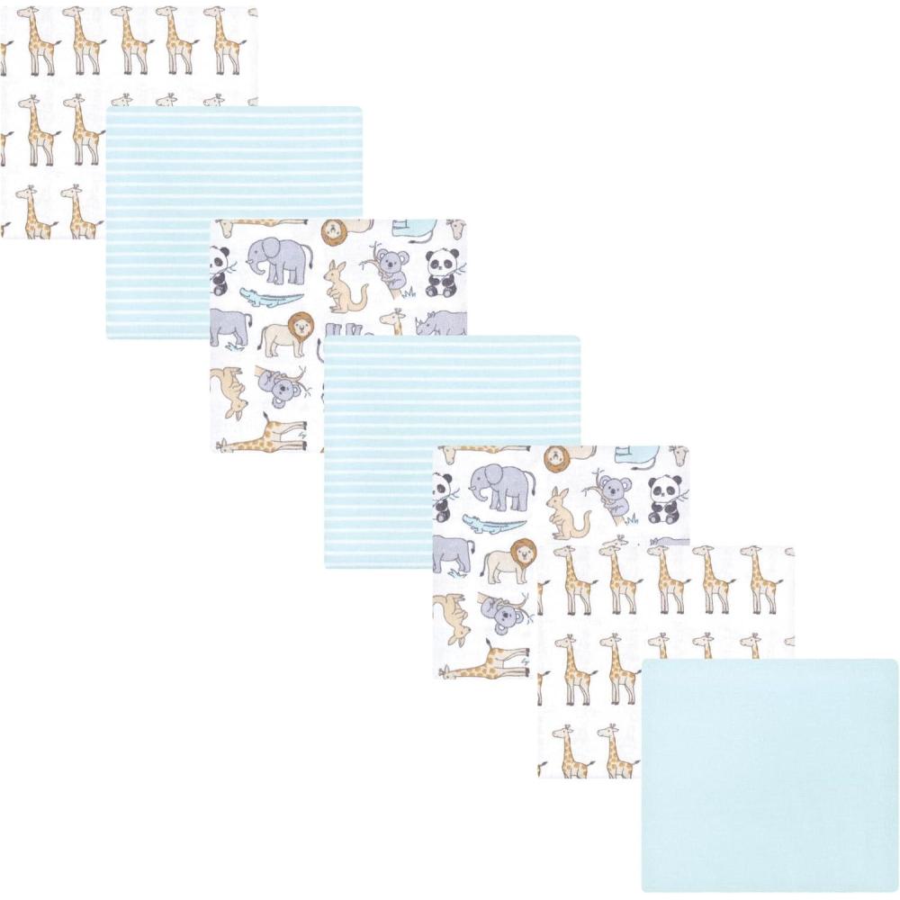 imageLuvable Friends Hudson Baby Flannel Receiving Blankets 7pkKangaroo Pastel