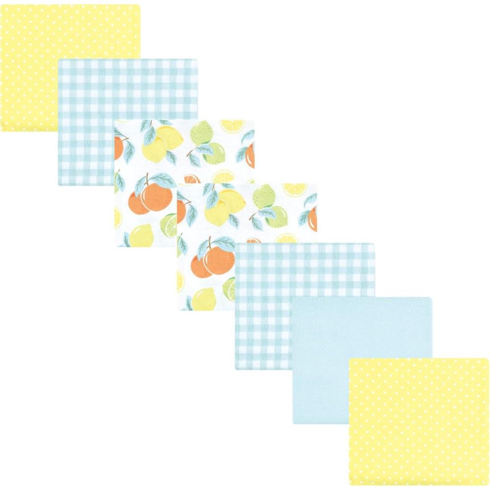 imageLuvable Friends Hudson Baby Flannel Receiving Blankets 7pkPastel Citrus